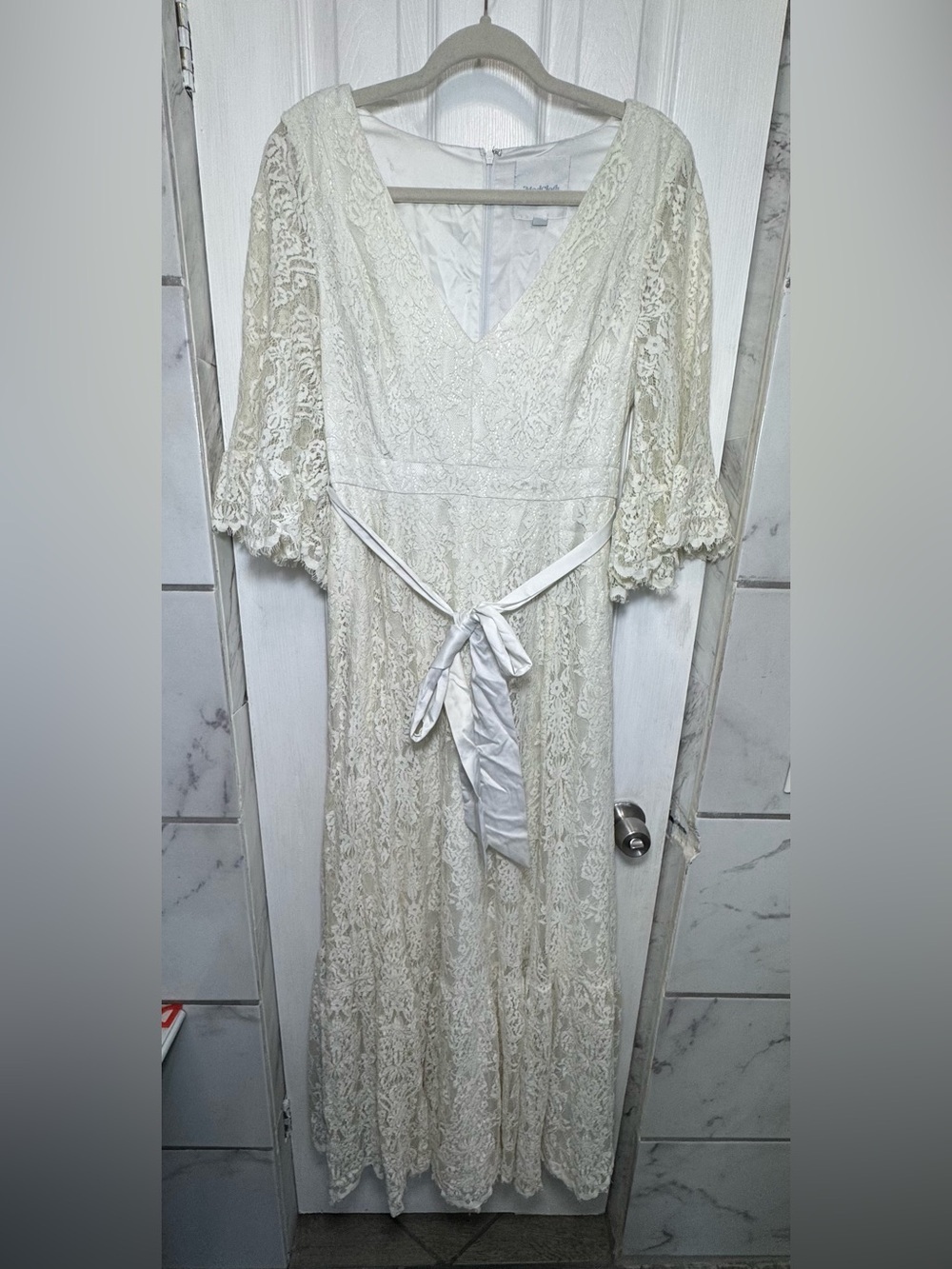 Modcloth Through the Bluebells Lace Maxi Dress Women’s Medium Vintage Inspired - Picture 16 of 16